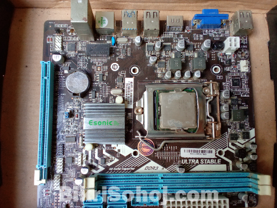 Motherboard, processor, SSD, power supply, cooling fan